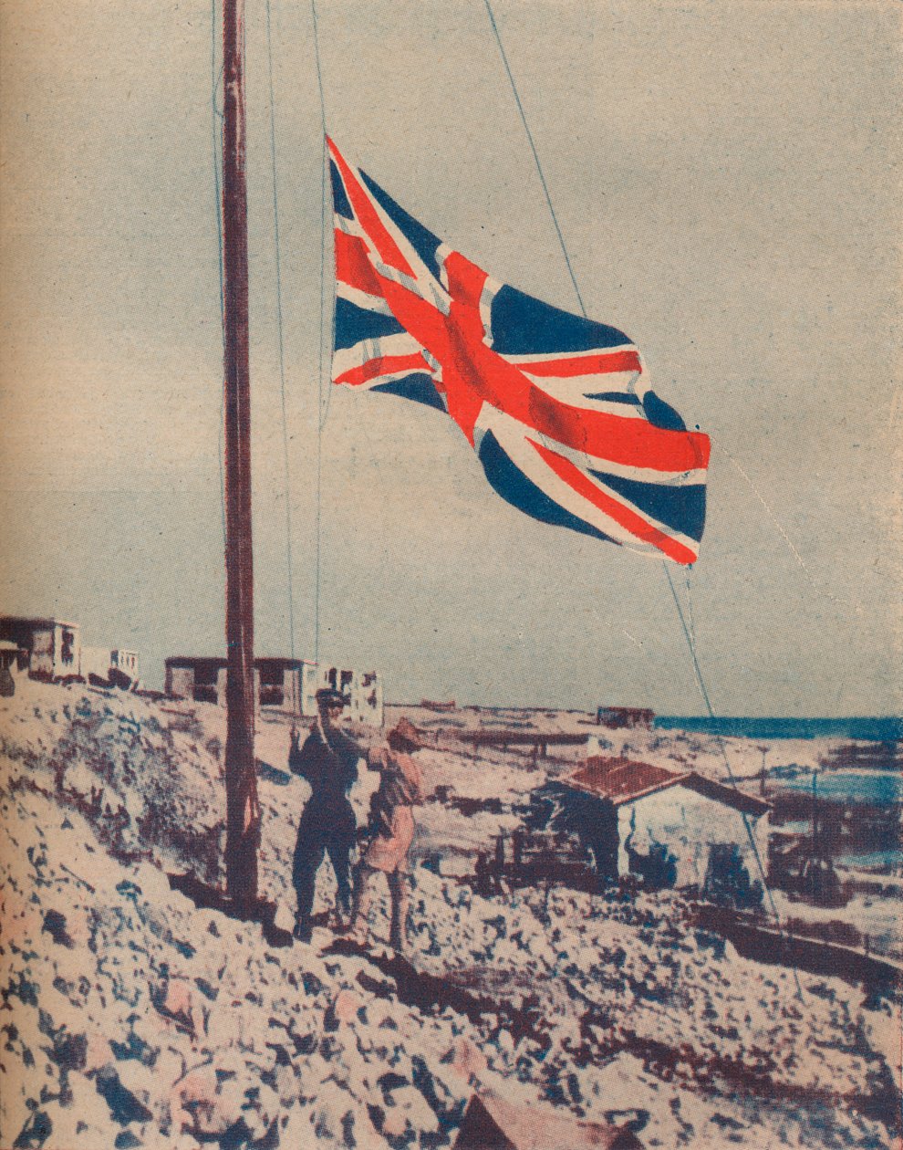 Union Jack flyver over Tobruk, 1942 af Unbekannt