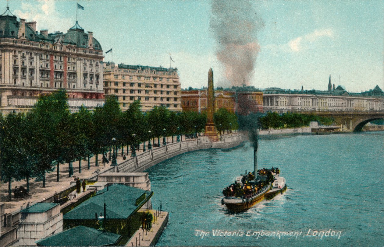Victoria Embankment, London, 1907, c1900-1930 af Unbekannt