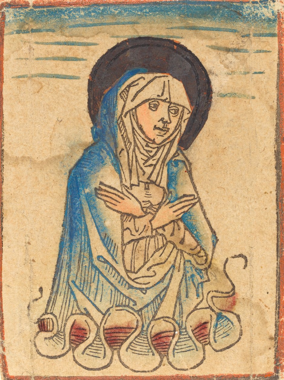 Jomfruen i skyerne, ca. 14701480. af Unbekannt