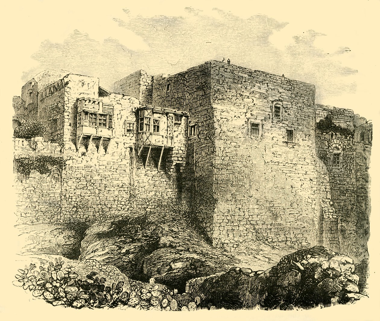 Jerusalems mure, 1890. af Unbekannt