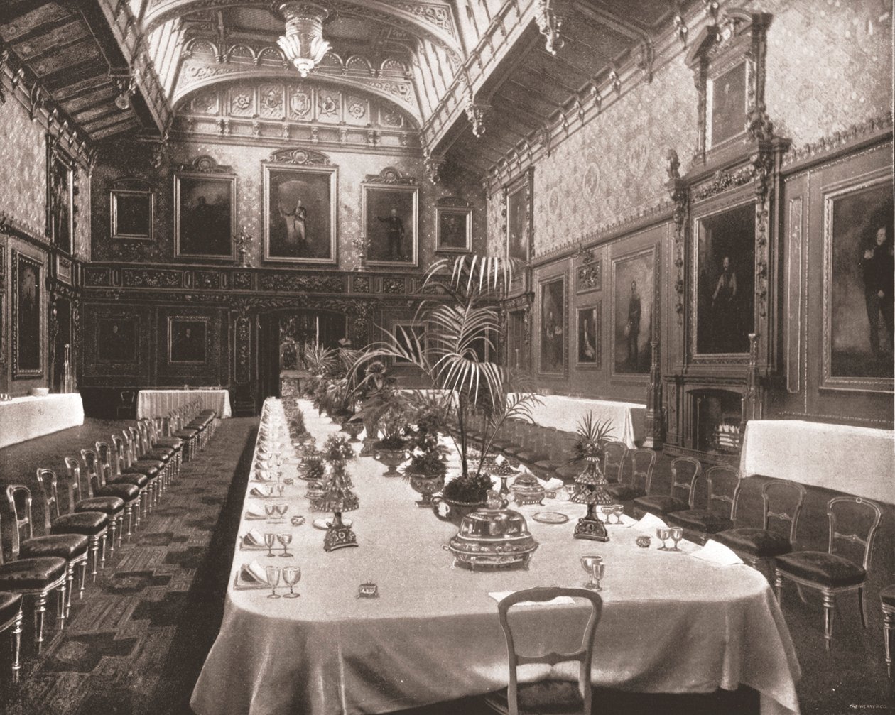 Waterloo Chamber, Windsor Castle, Berkshire, 1894. af Unbekannt