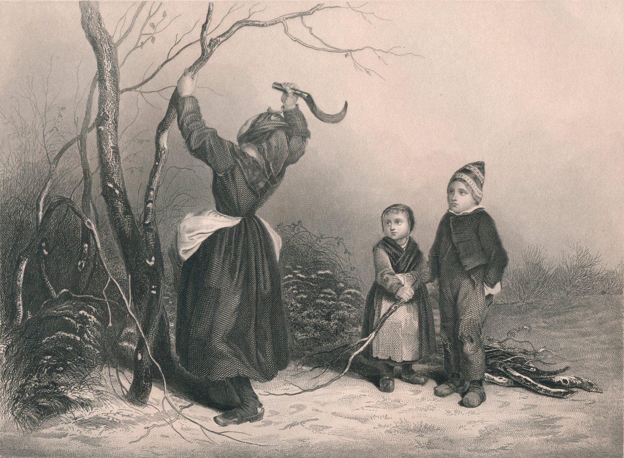 Træhuggerne, c1850 af Unbekannt