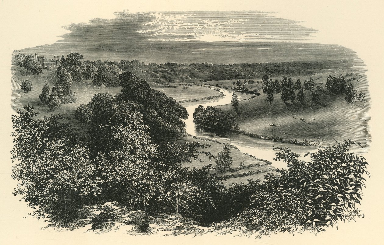 The Wye, fra Goodrich Castle, c1890. af Unbekannt