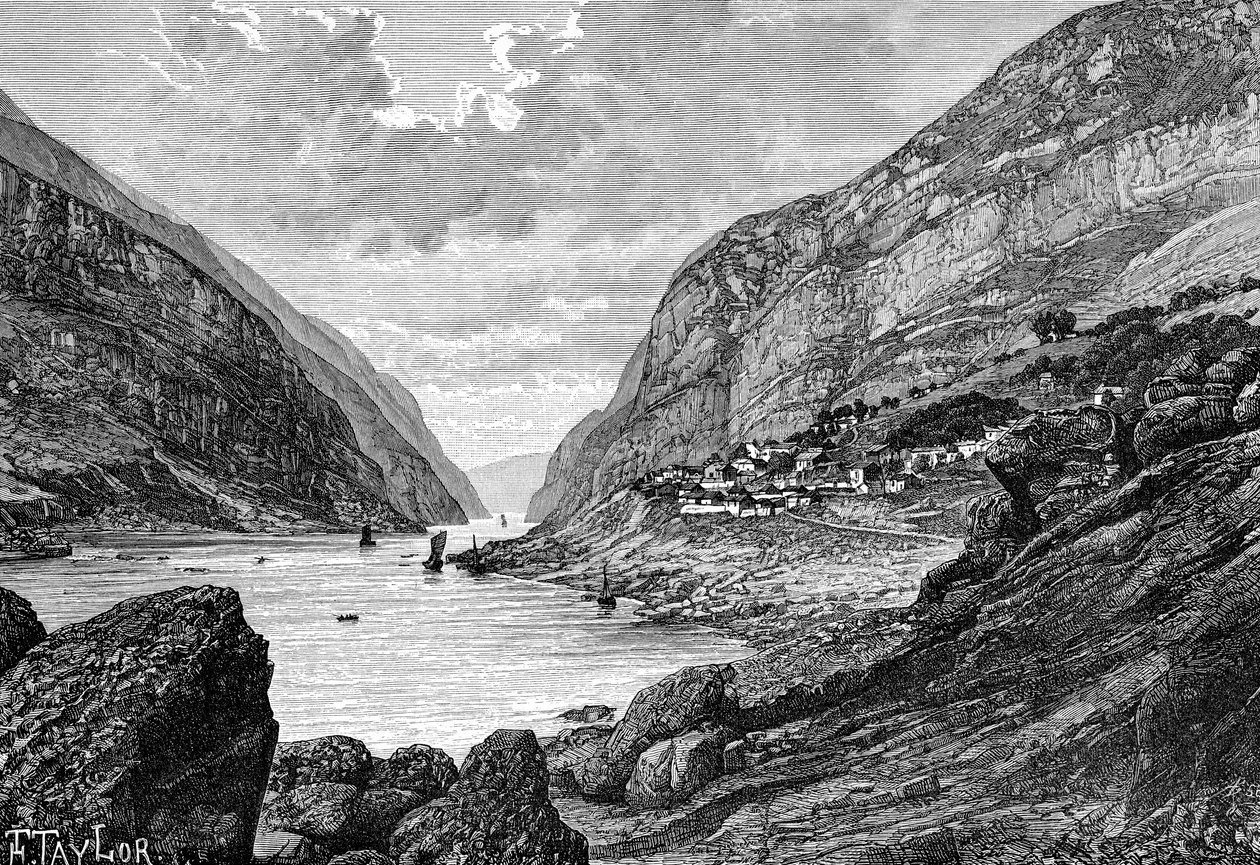 Yang-Tze-Kiang-Mitan-kløften, c1890 af Unbekannt