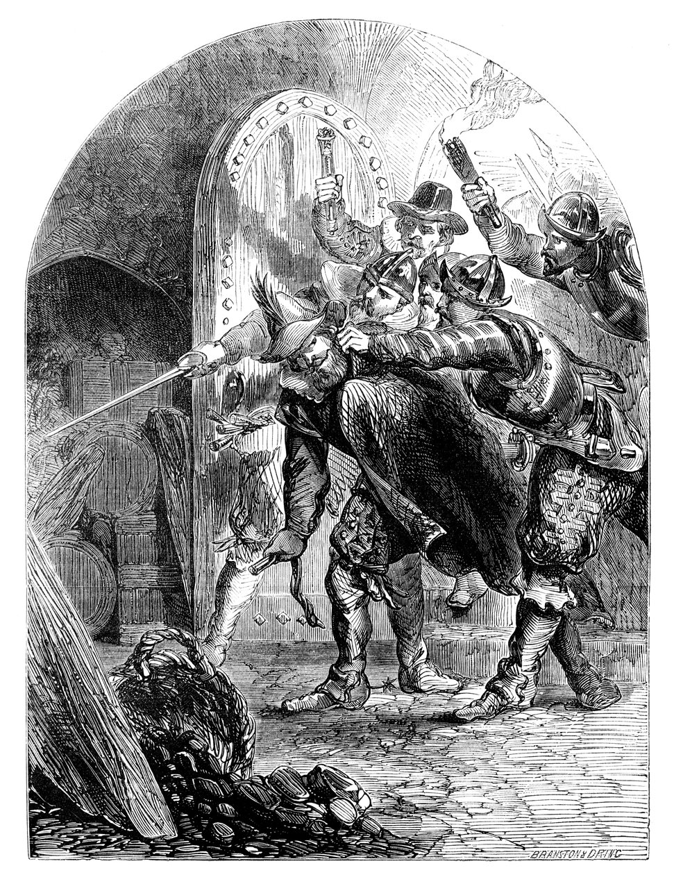 Anholdelsen af Guy Fawkes 1570-1606, c1902 af Unbekannt