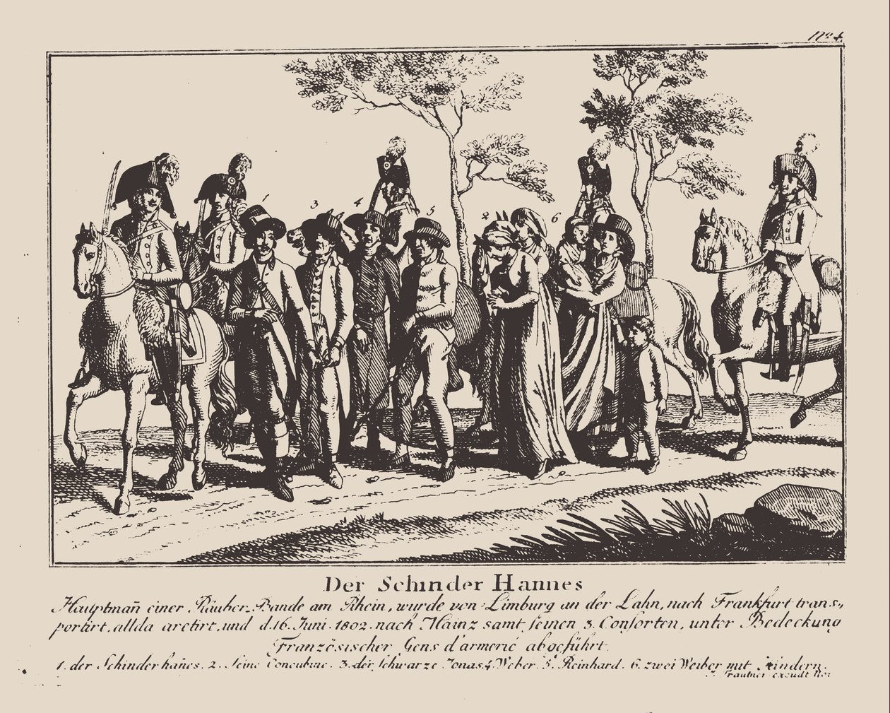Schinderhannes arrestation, 1802. af Unbekannt