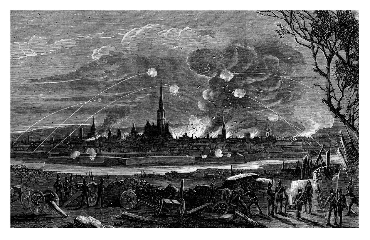 Bombardementet af Strasburg, Frankrig, 1875 af Unbekannt