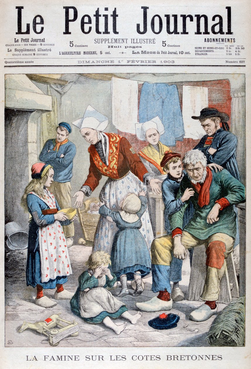 De bretonske fiskeres hungersnød, 1903 af Unbekannt