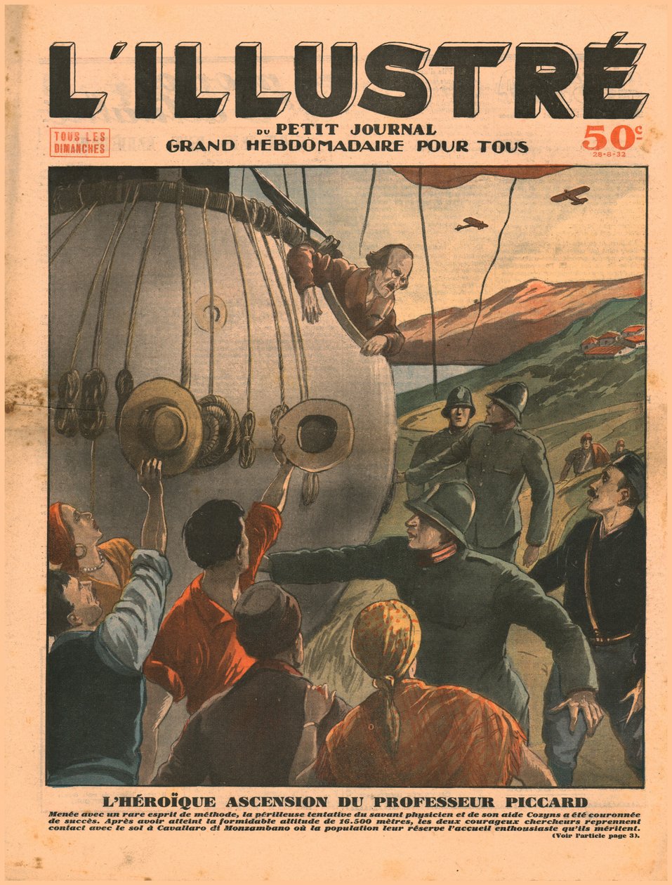 Professor Piccards heroiske opstigning, 1932. af Unbekannt