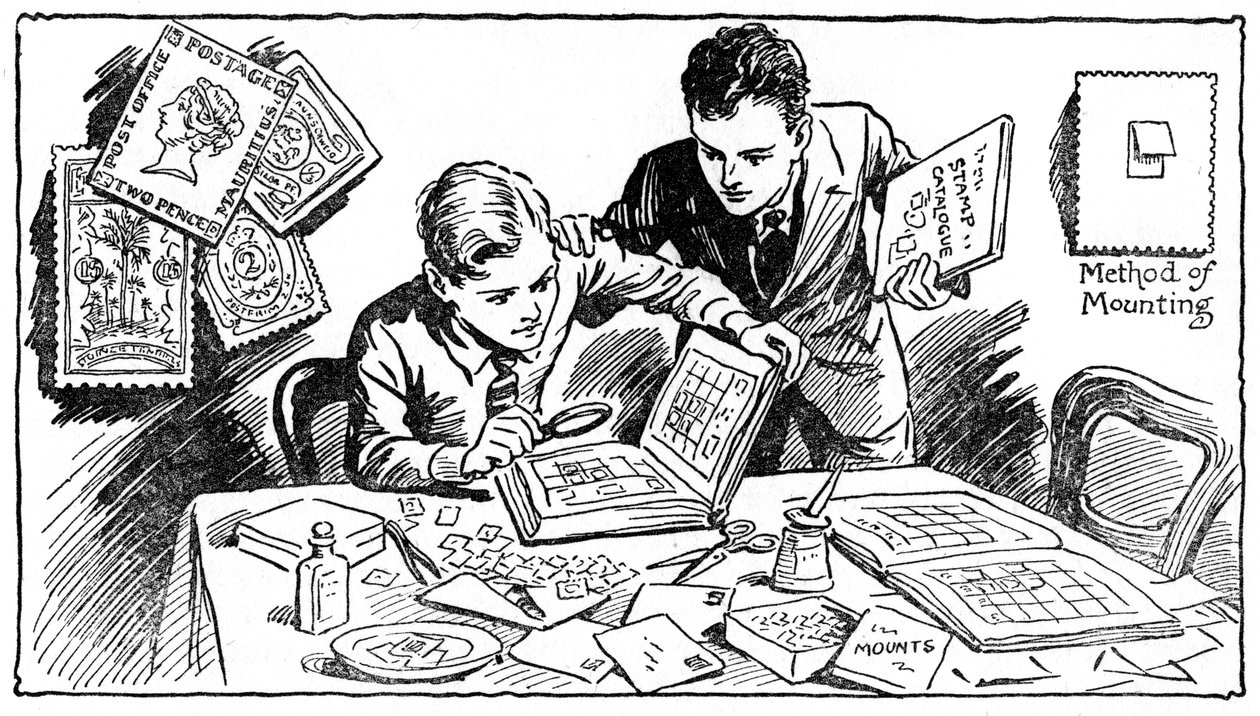 Frimærkesamlingens glæder, 1937 af Unbekannt