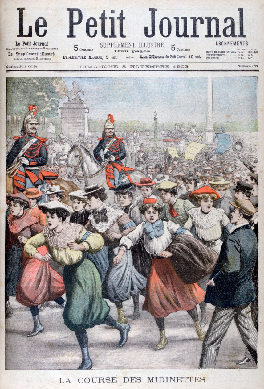 Midinettens løb, 1903 af Unbekannt