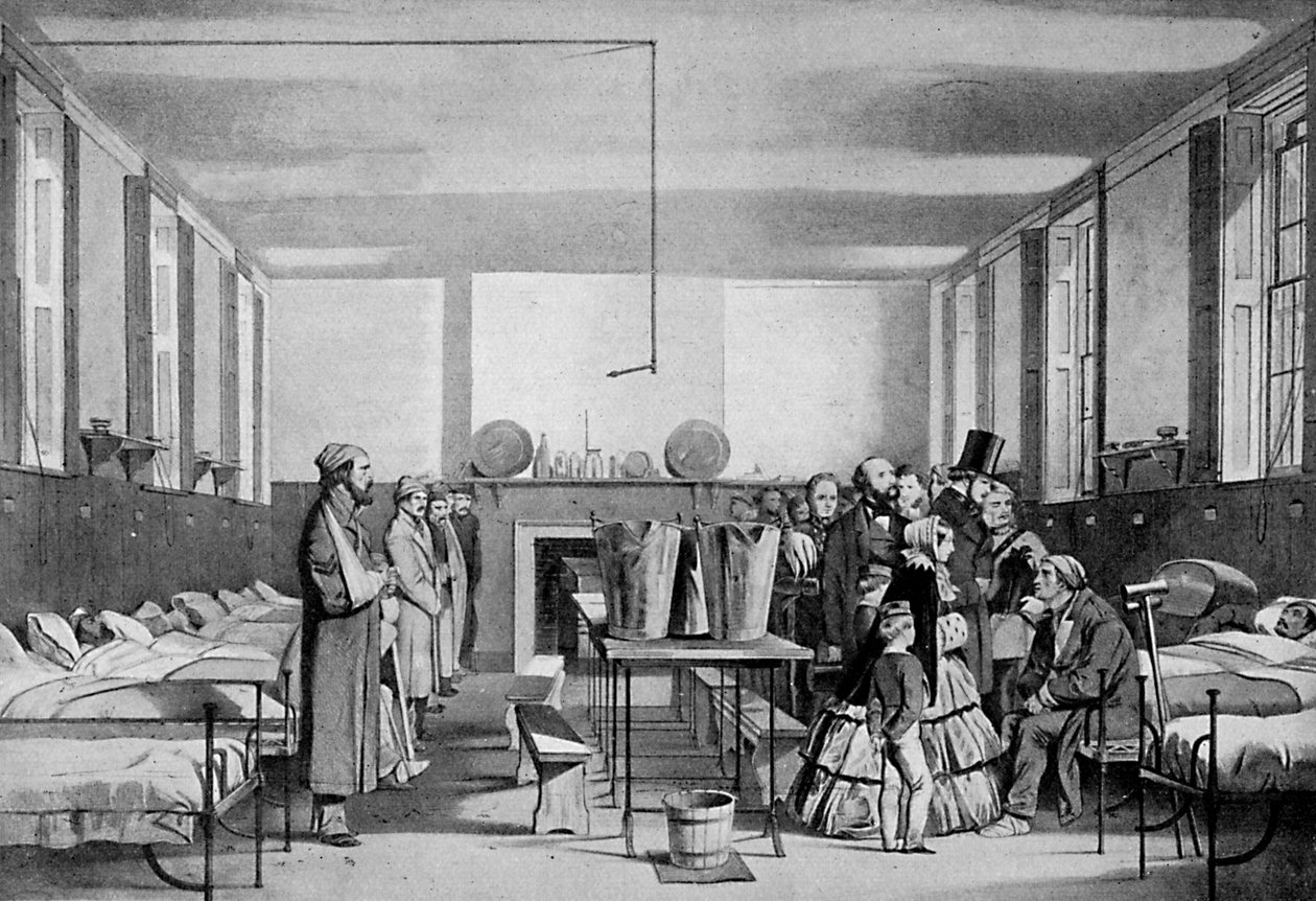 Det kongelige besøg på Brompton Hospital, 1850