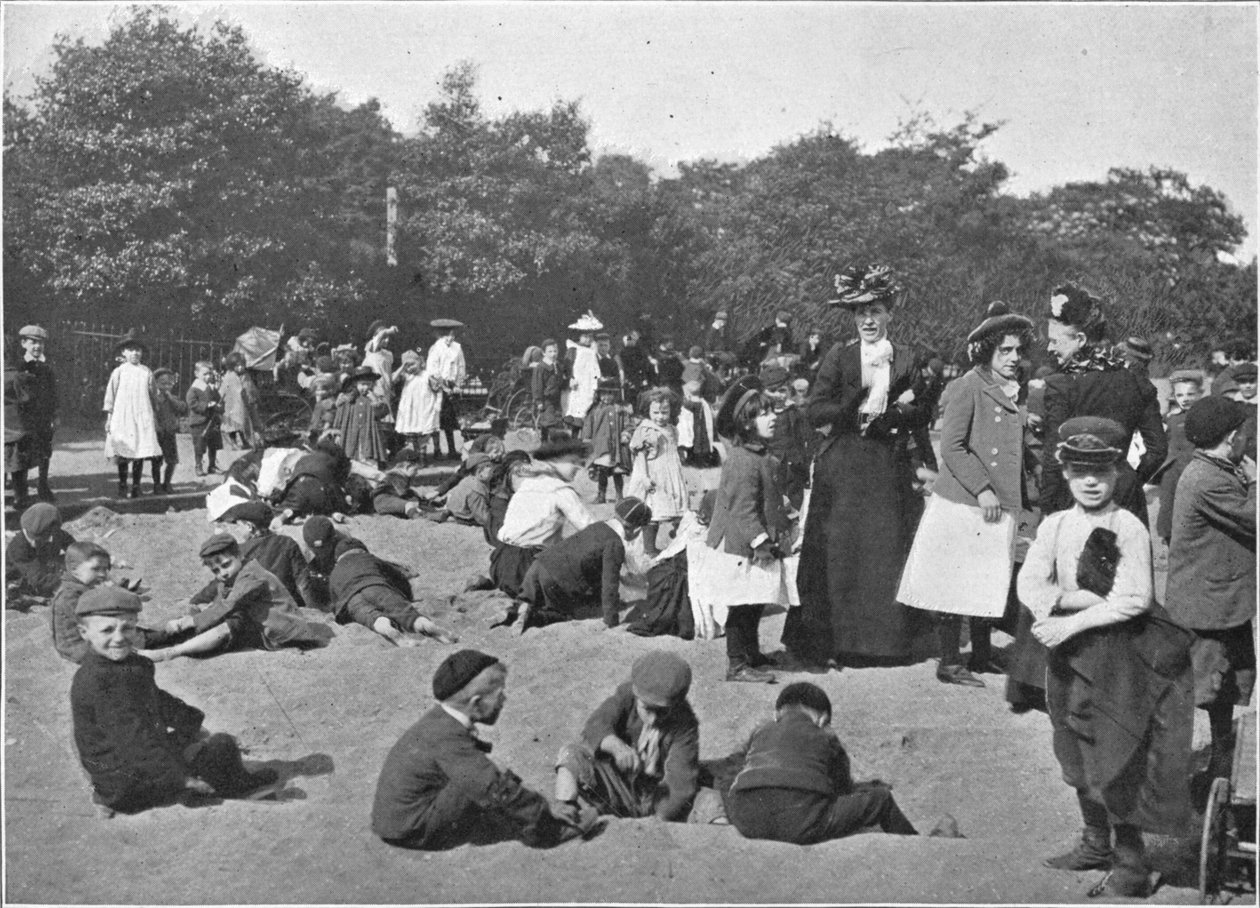 Sandkassen, Victoria Park, London, c1900 1901 af Unbekannt