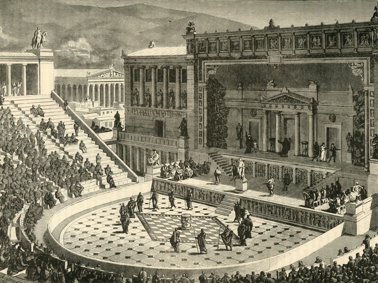 Dionysos Teater i Athen, 1890. af Unbekannt