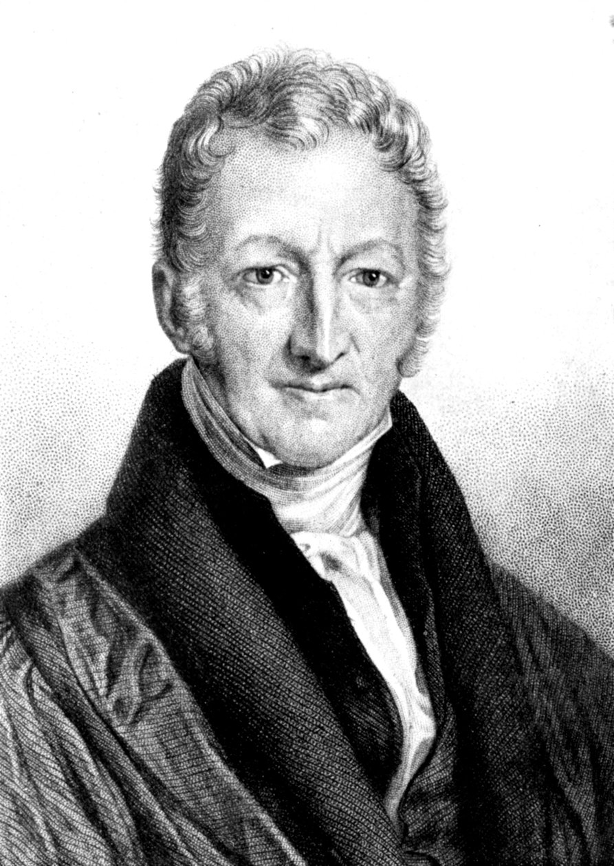 Thomas Robert Malthus, engelsk økonom og præst af Unbekannt