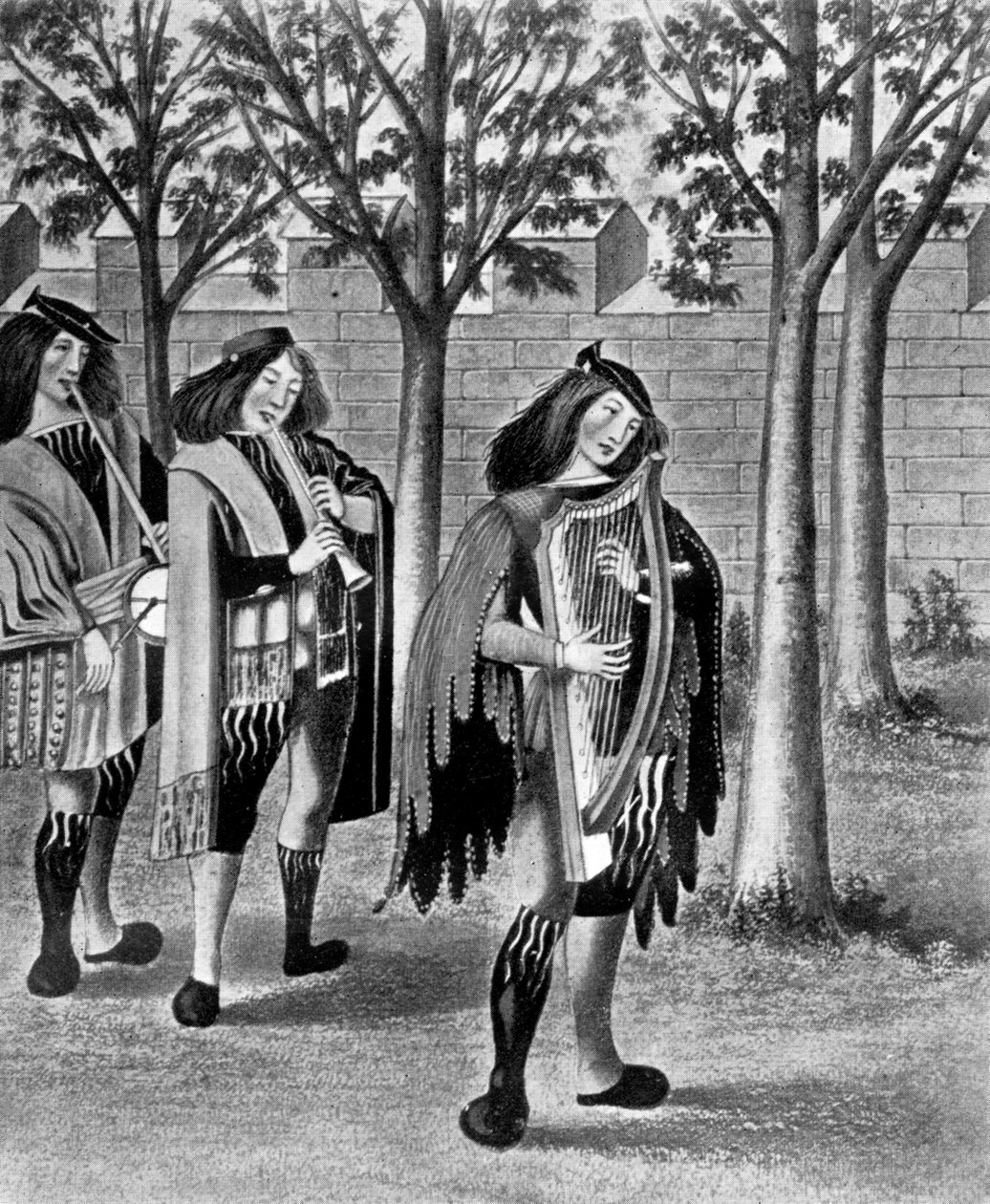 Three minstrels, c1480, 1910 af Unbekannt