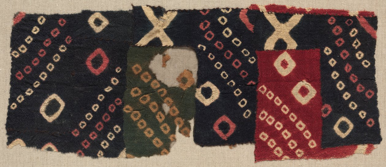 Tie-Dyed Fragment, ca. 700-1100 e.Kr. af Unbekannt