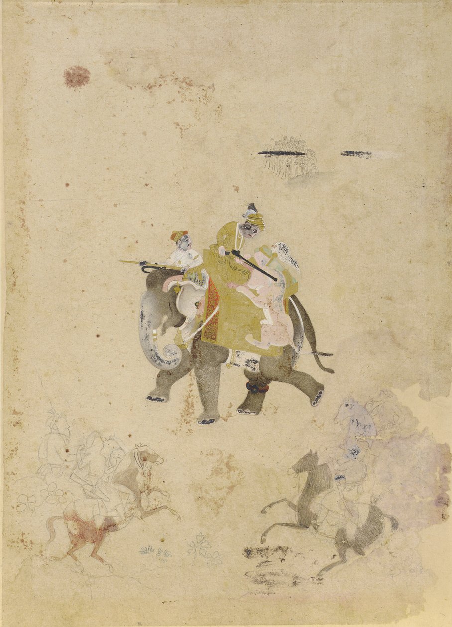 Tigerjagt, 1700-tallet. af Unbekannt