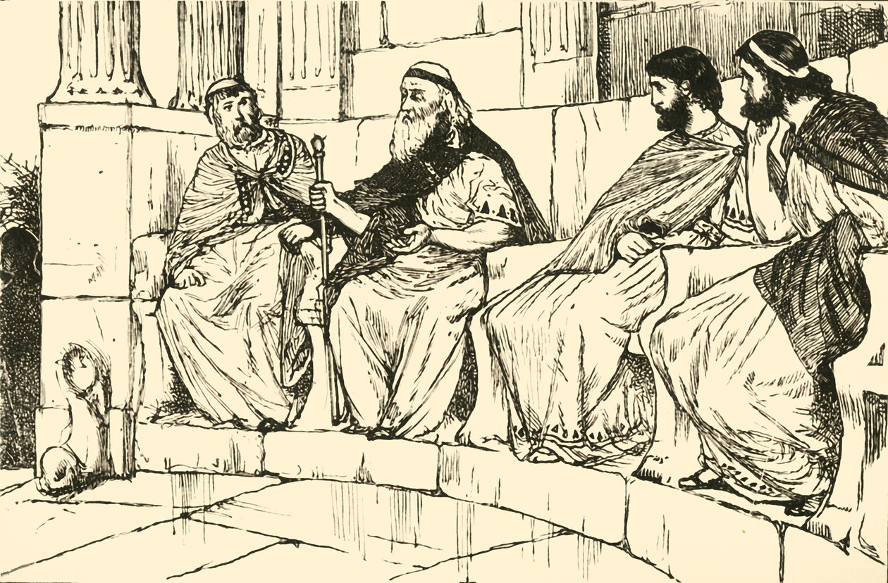 Timelon i den syracusanske forsamling, 1890. af Unbekannt