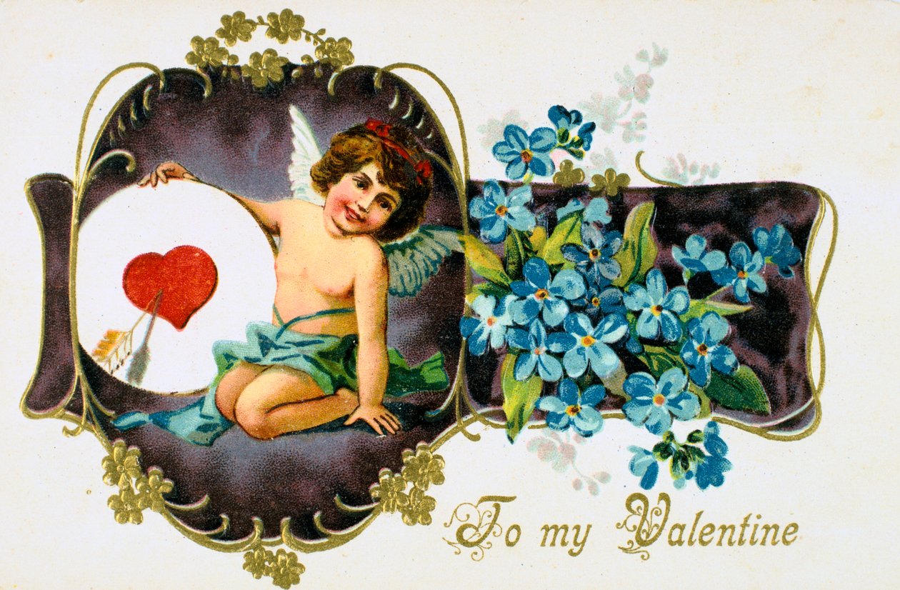 To My Valentine, American Valentine-kort, 1907 af Unbekannt