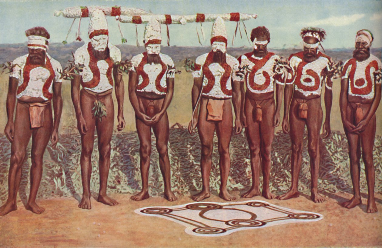 Totemistisk ritual blandt de australske sorte, c1935 af Unbekannt