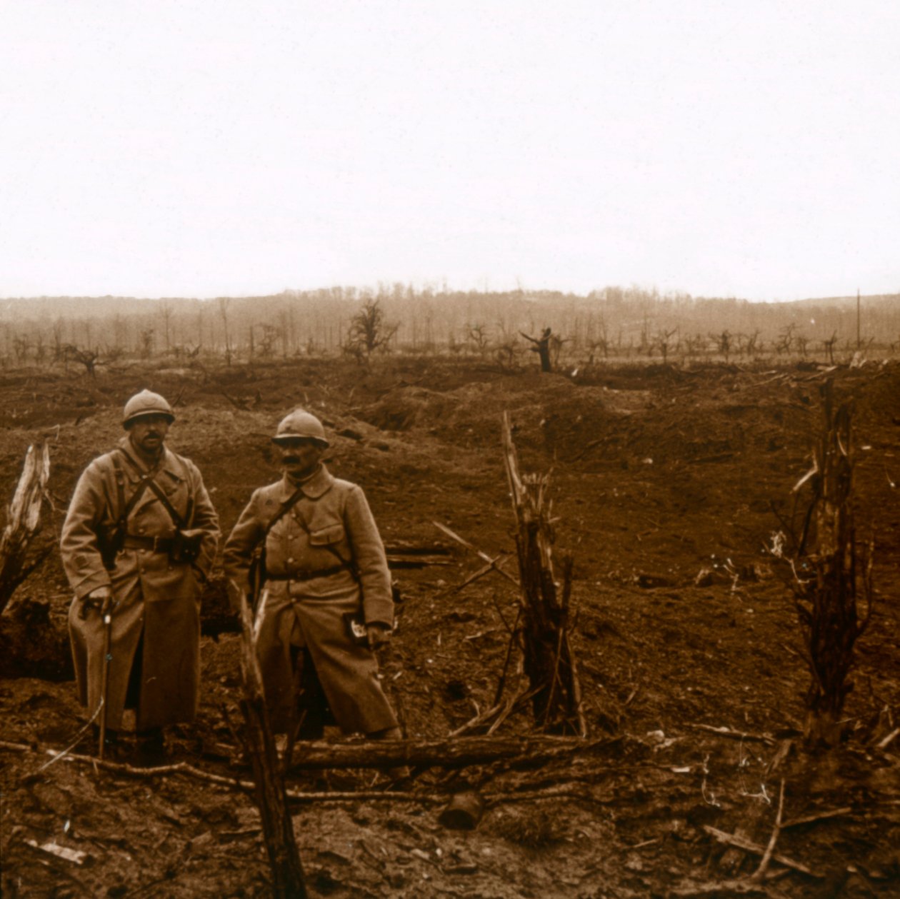 Mod La Malmaison, Nordfrankrig, c1914-c1918. af Unbekannt