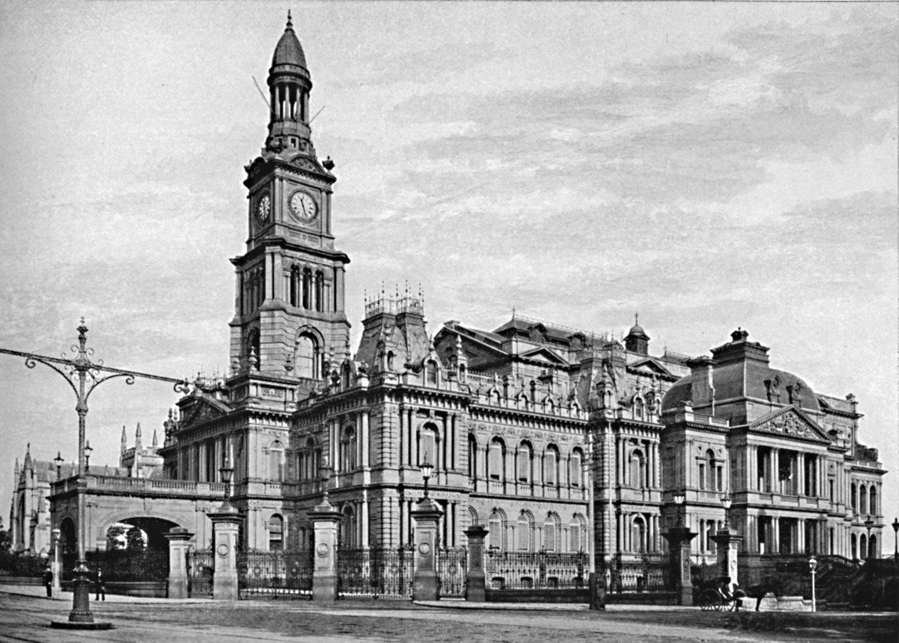 Rådhus, Sydney, ca. 1900. af Unbekannt