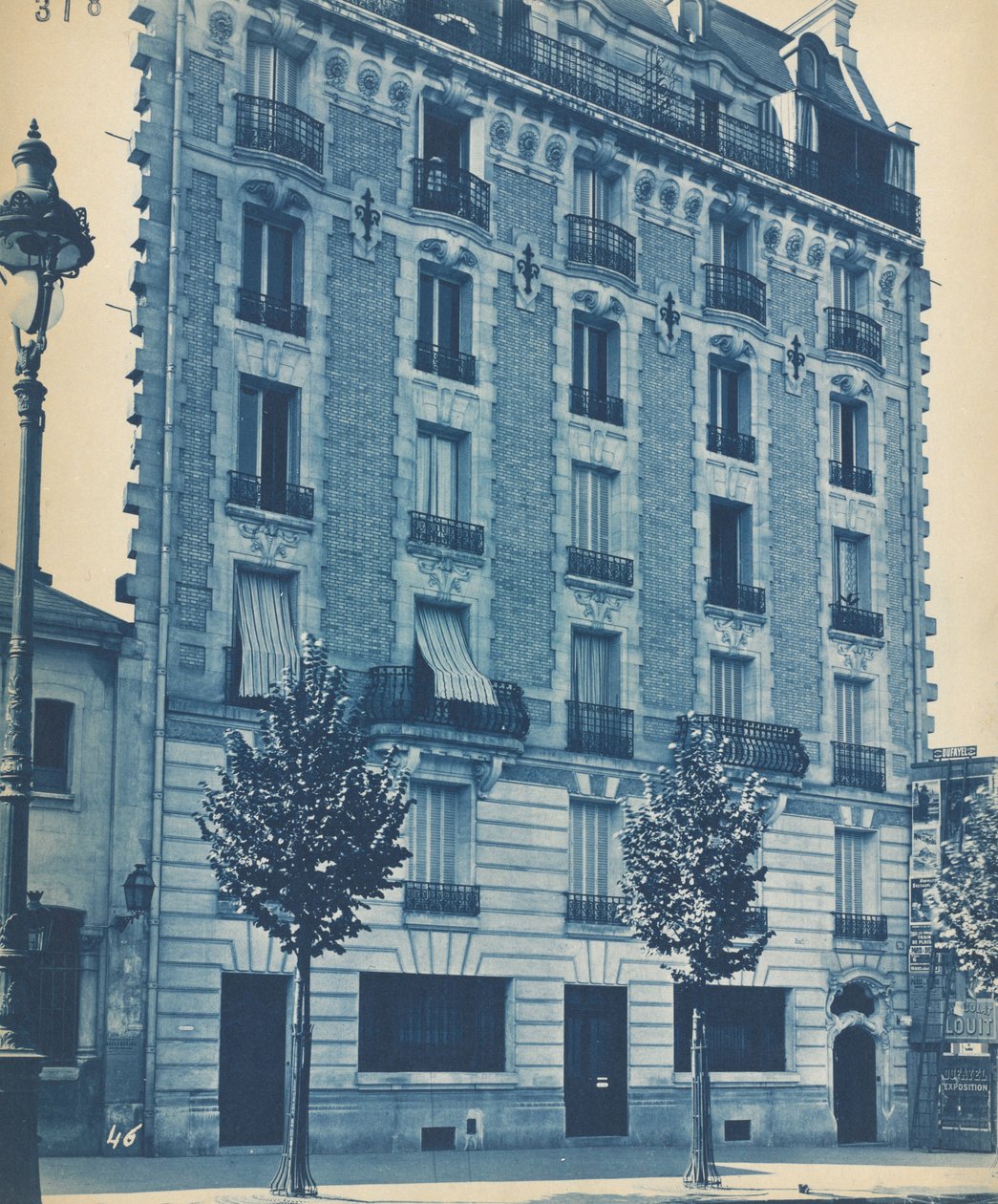 Rækkehus Facade, ca. 1900. af Unbekannt