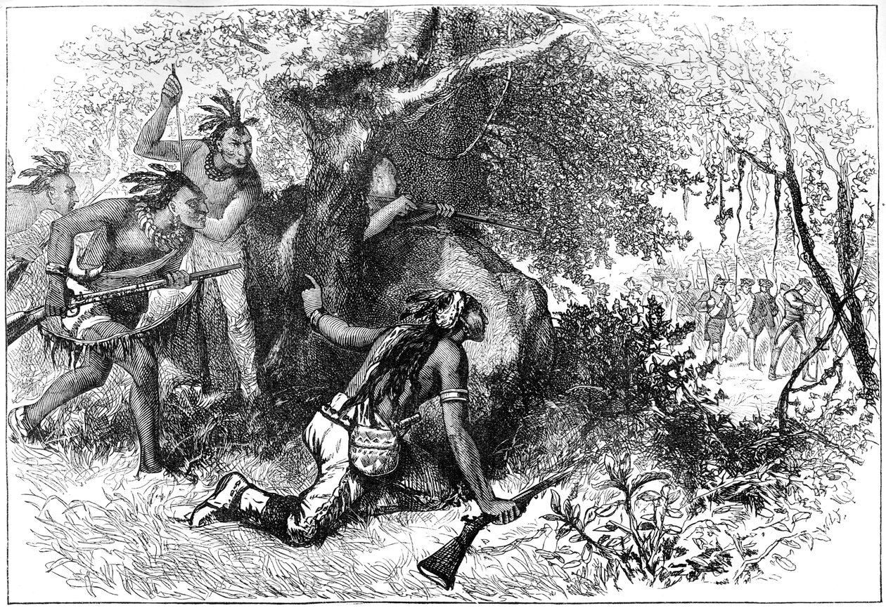 Cherokees forræderi, 1700-tallet c1880 af Unbekannt