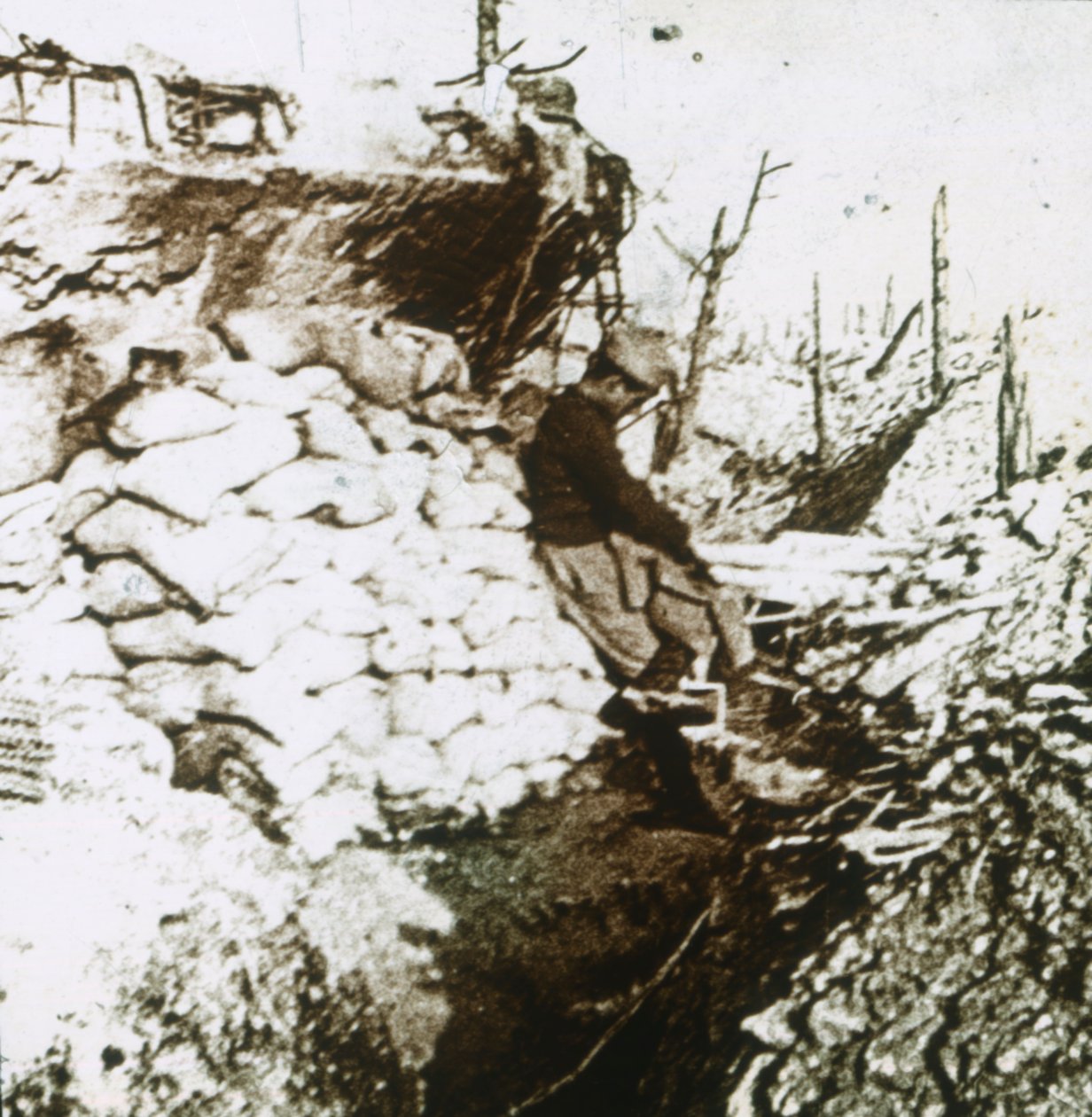 Skyttegrave, c1914-c1918 af Unbekannt