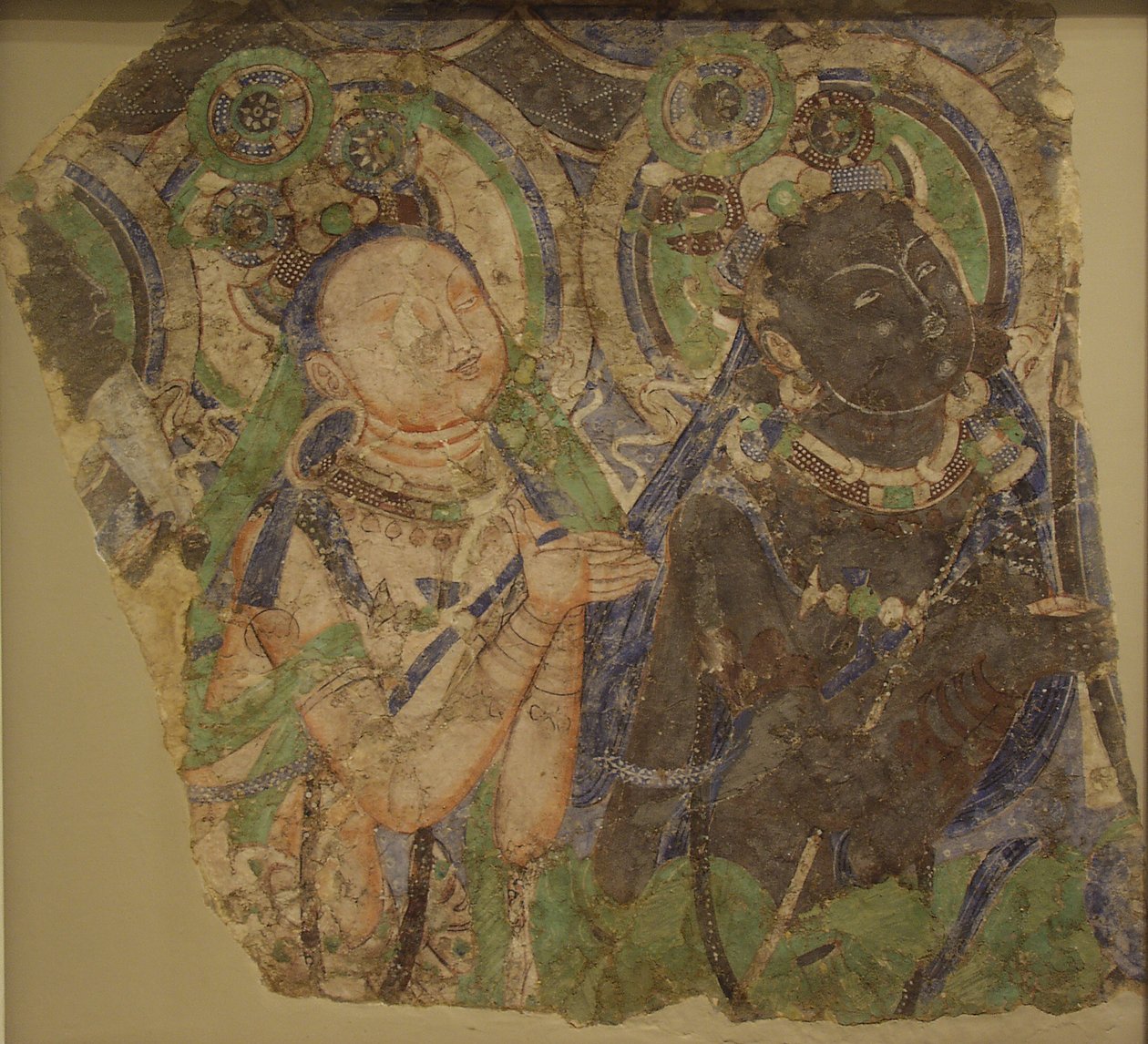 To tilbedende Bodhisattvaer, 4.-6. århundrede. af Unbekannt