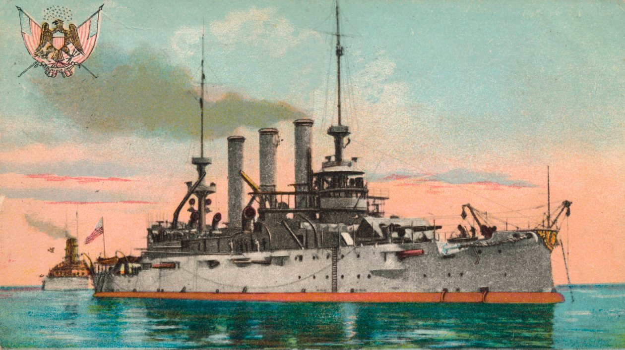 US Battleship Missouri, c1908 af Unbekannt
