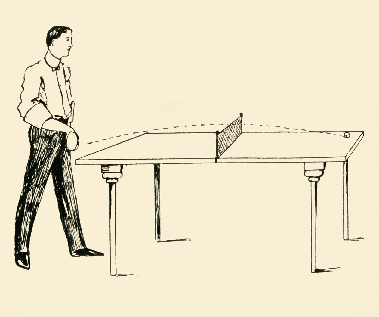 Underhånds Forehand Drive, 1902. af Unbekannt