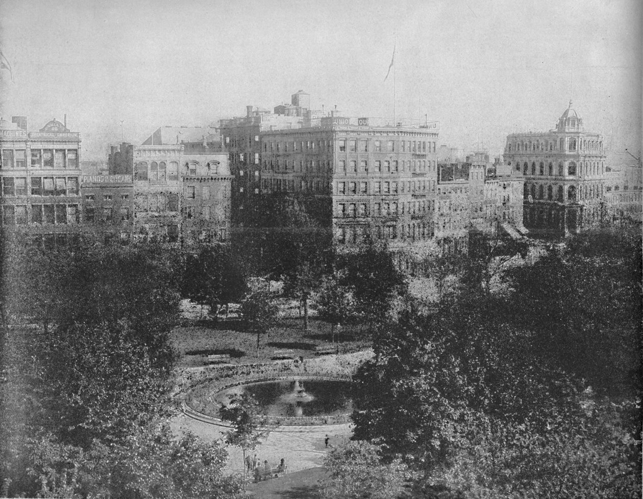Union Square, New York, c1897. af Unbekannt