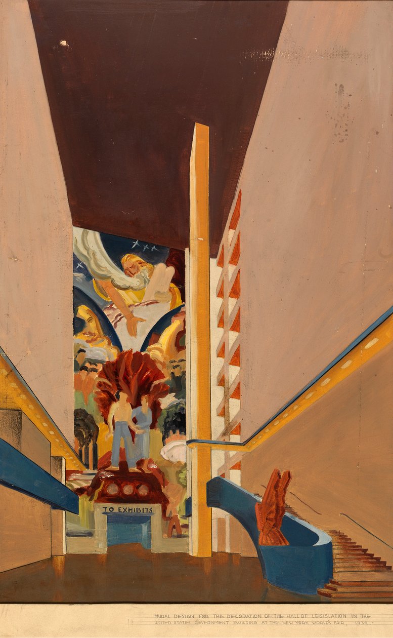Uden titel vægmaleristudie, ca. 1939. af Unbekannt