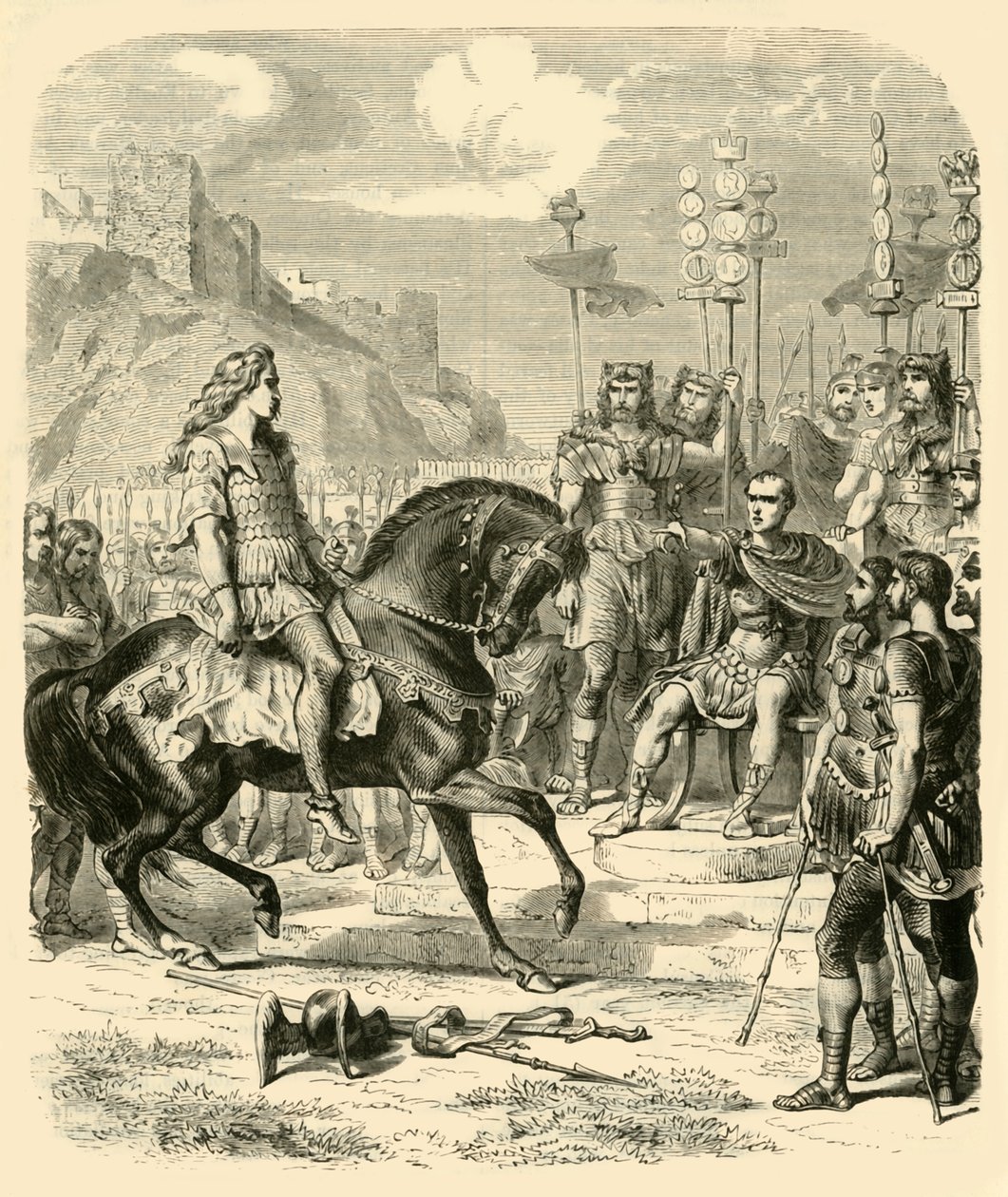 Vercingetorix Før Cæsar, 1890. af Unbekannt