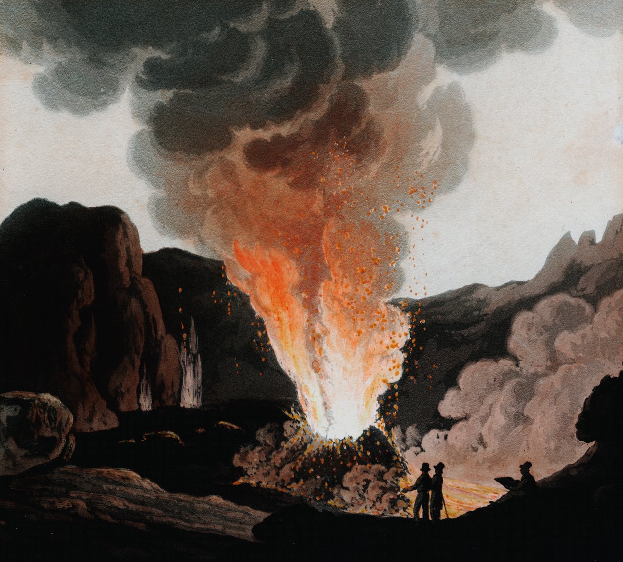Vesuv i udbrud, Italien, c1815 af Unbekannt