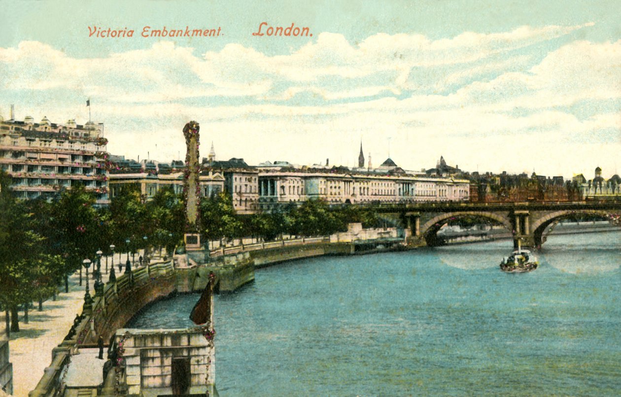 Victoria Embankment - London, 1906. af Unbekannt