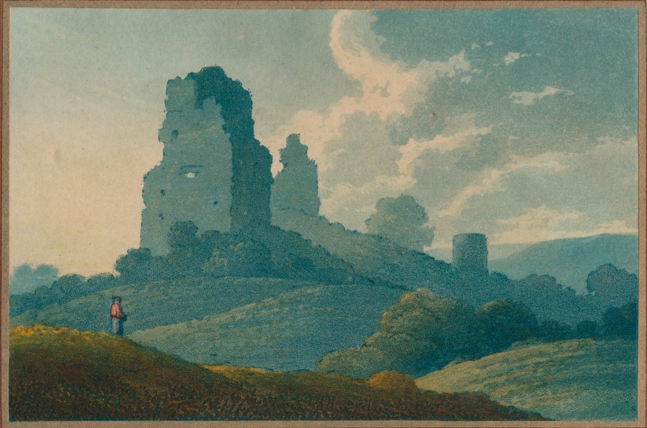 Udsigt ved Oakhampton, 1800-tallet af Unbekannt