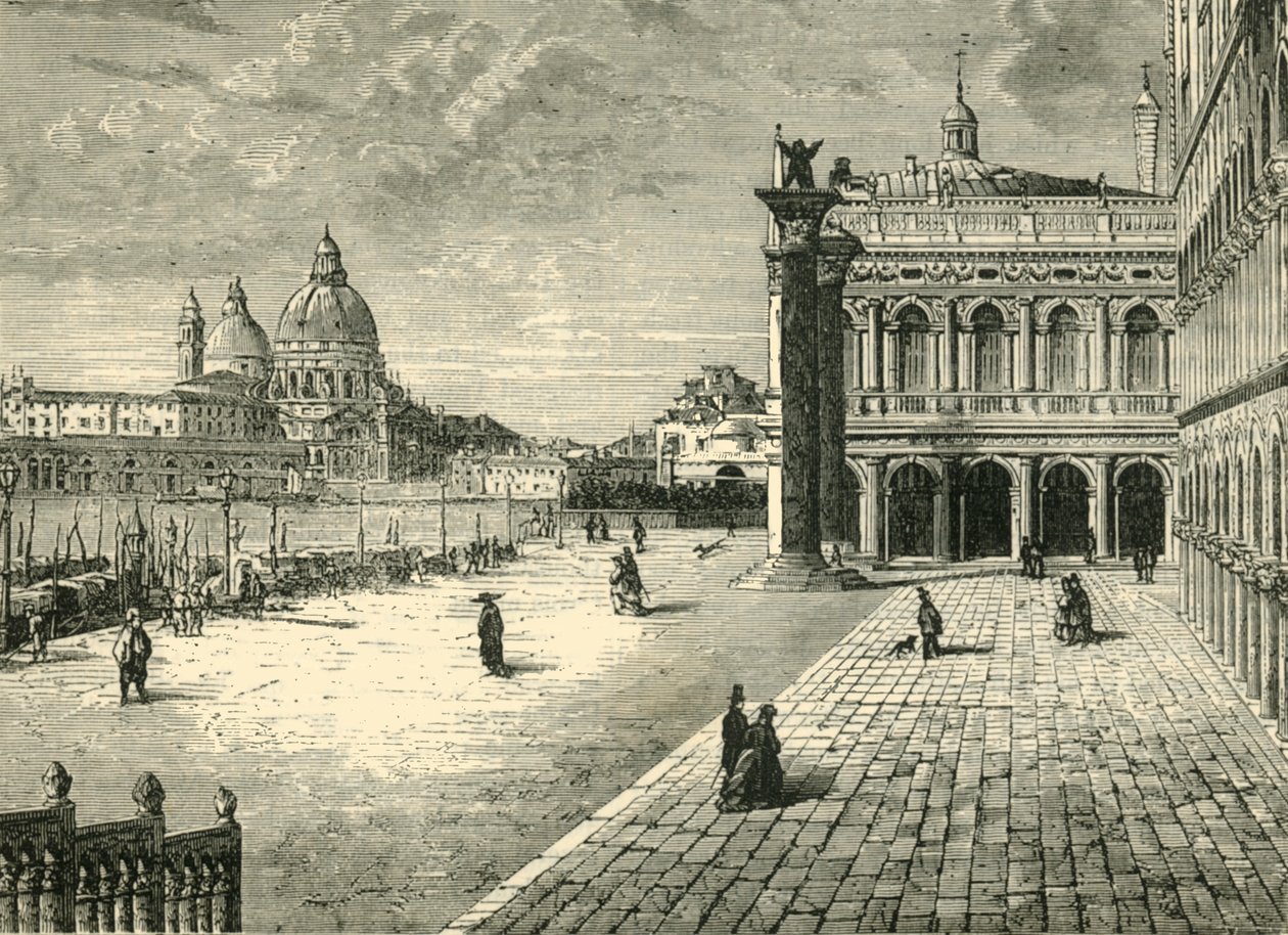 Udsigt i Venedig: Moloen, 1890. af Unbekannt