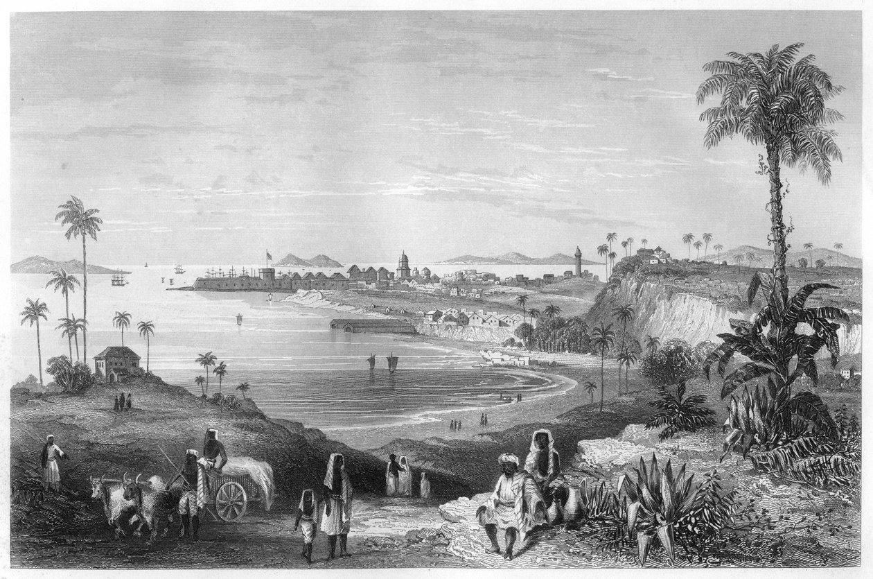 Udsigt over Bombay, der viser fortet, c1860 af Unbekannt