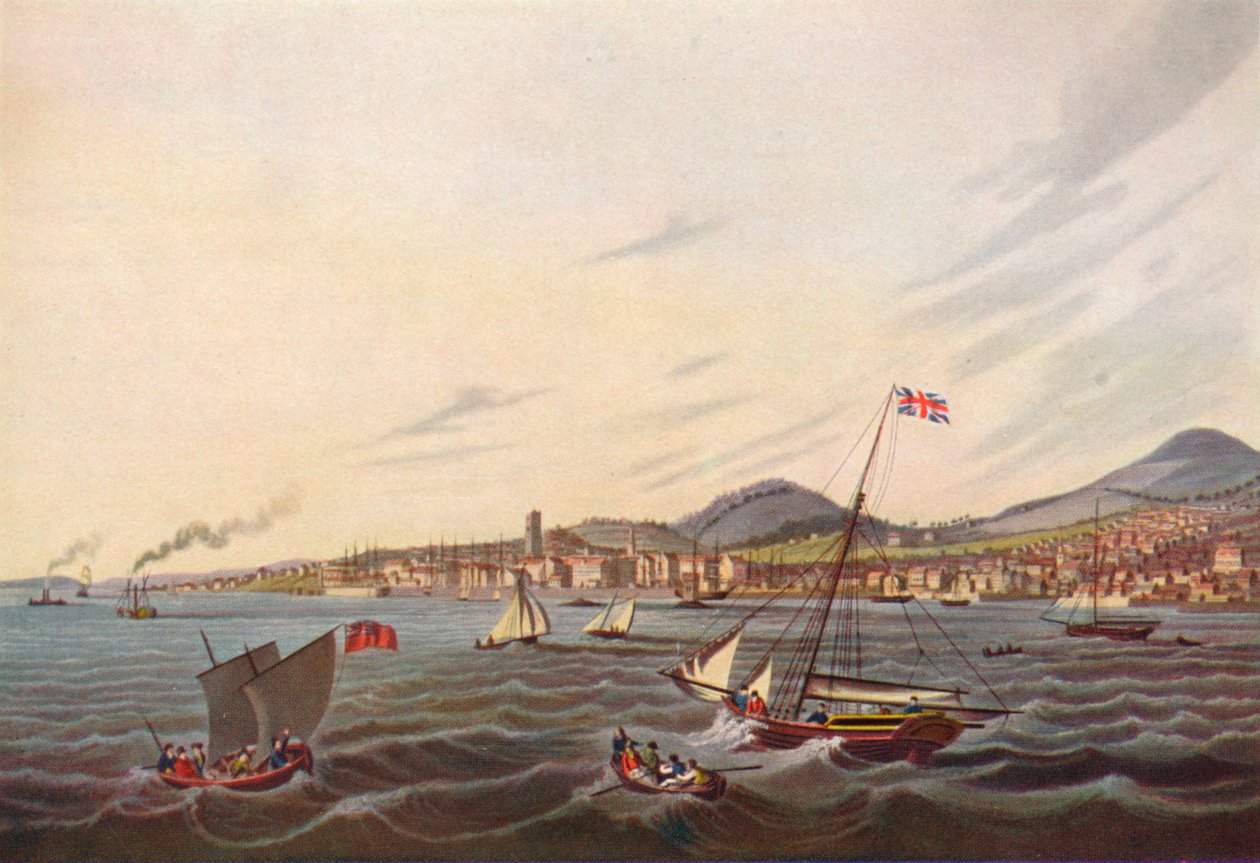 Udsigt over Dundee, 1824 af Unbekannt