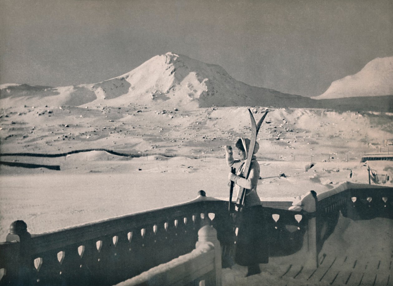 Udsigt over Finse, Bergensbanen, 1914. af Unbekannt