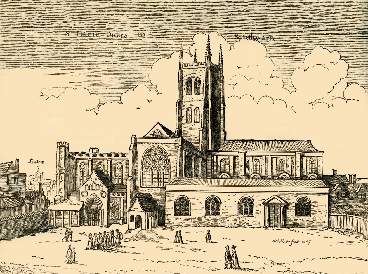 Udsigt over St. Mary Overy, c1878. af Unbekannt