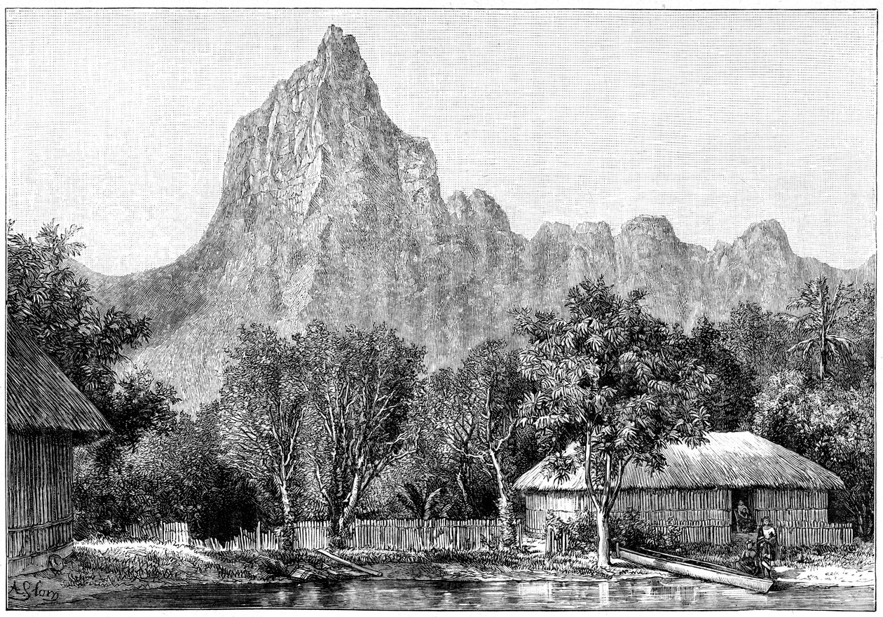 Udsigt over Tahiti, 1898 af Unbekannt