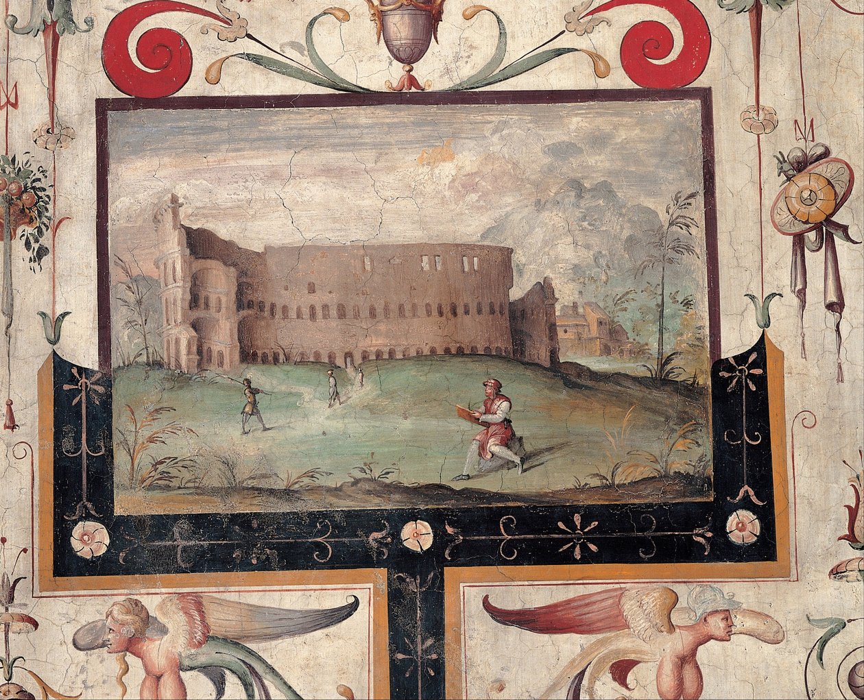 Udsigt over Colosseum, 1544 af Unbekannt