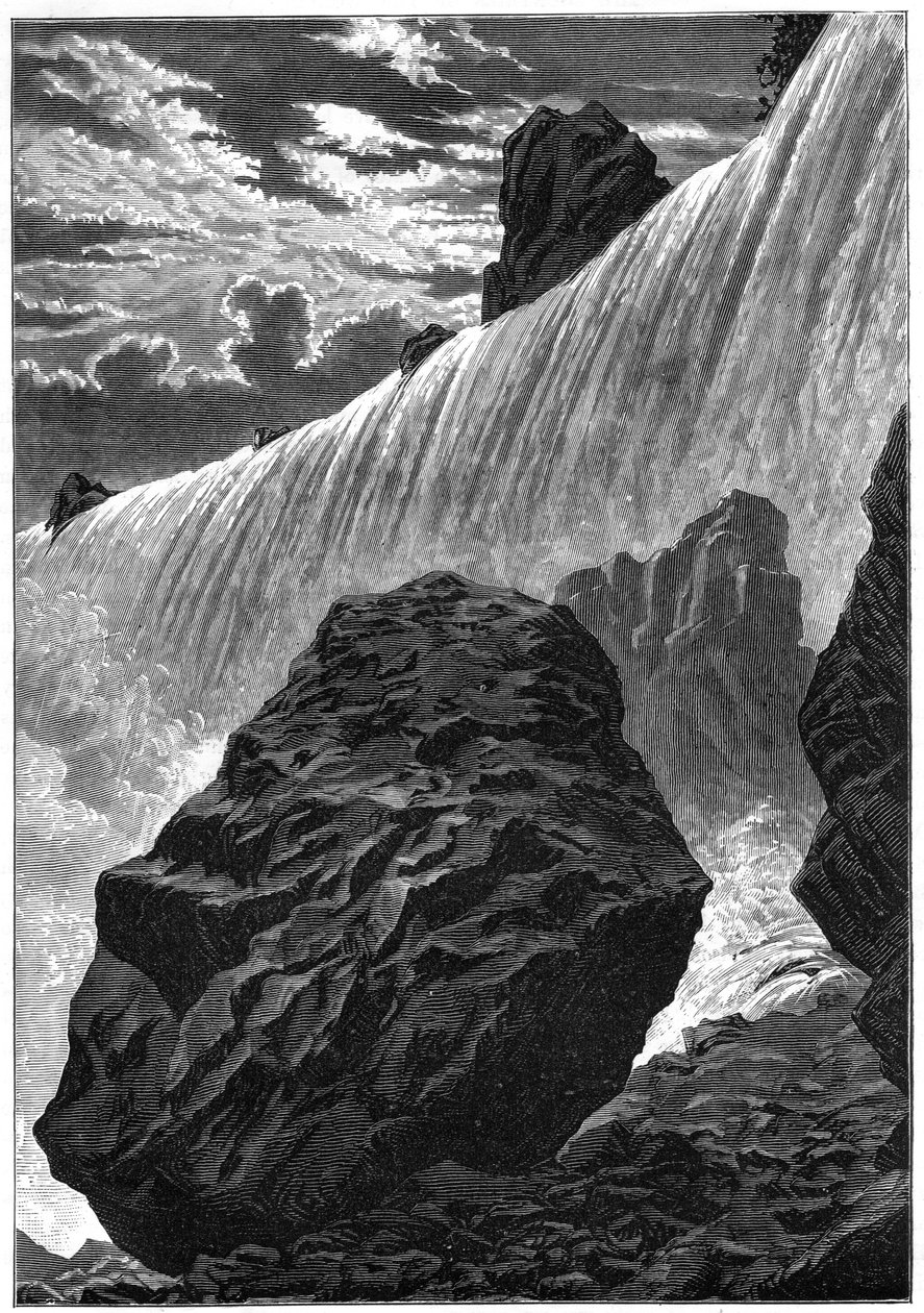 Udsigt over Niagara-faldene, 1877 af Unbekannt