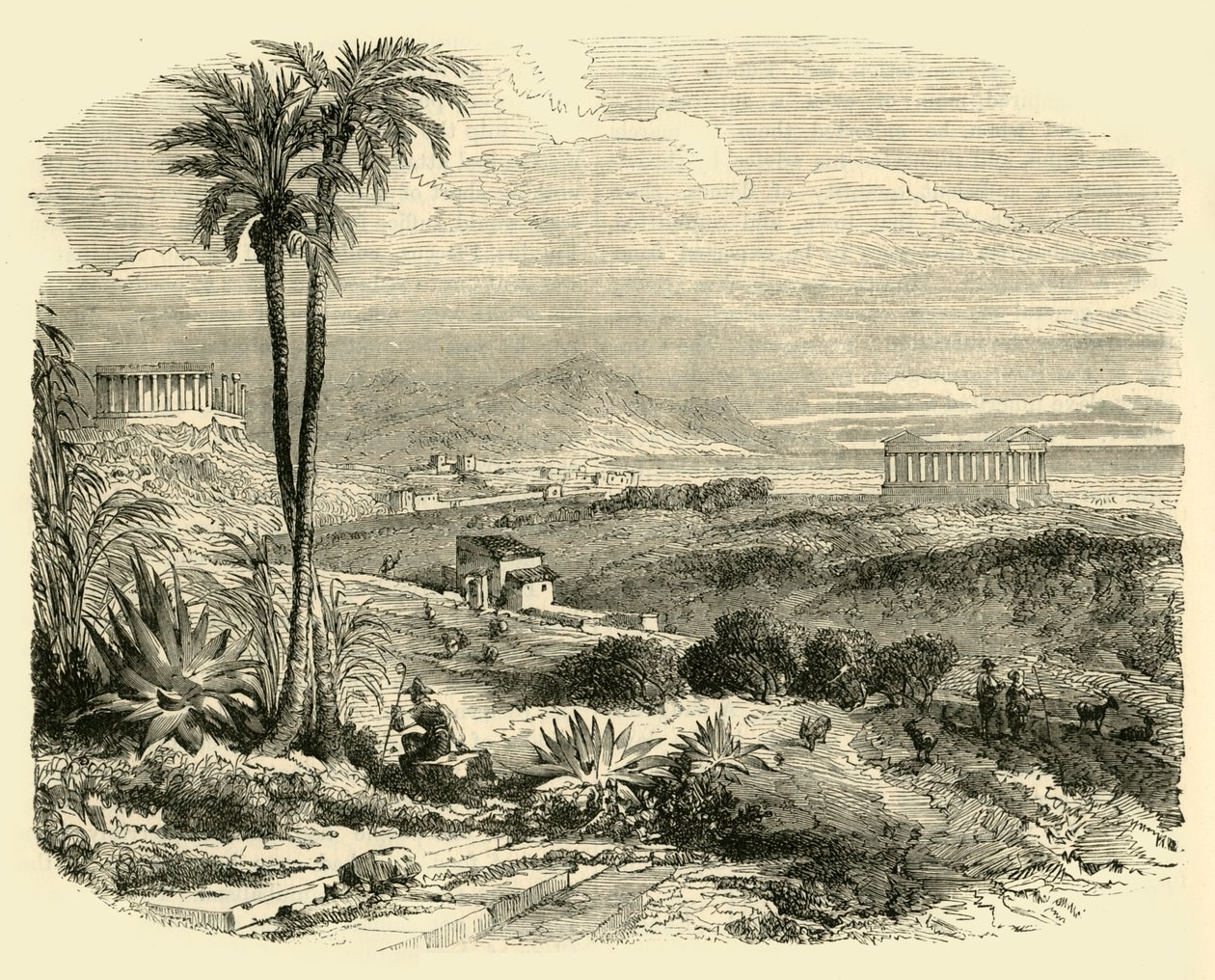 Udsigt over Siciliens kyst, 1890. af Unbekannt