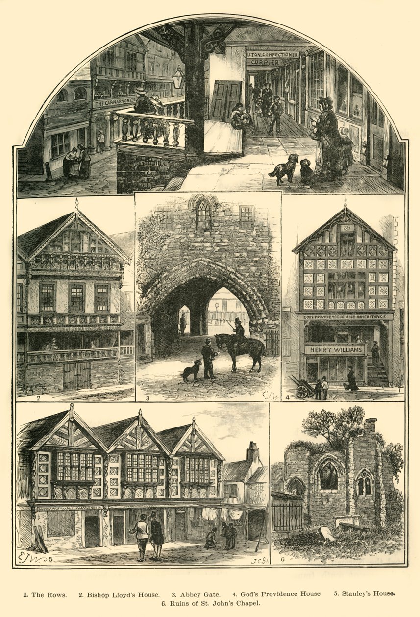 Udsigt i Chester, 1898. af Unbekannt