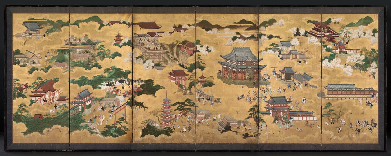 Udsigt over Kyoto, 1600-tallet. af Unbekannt